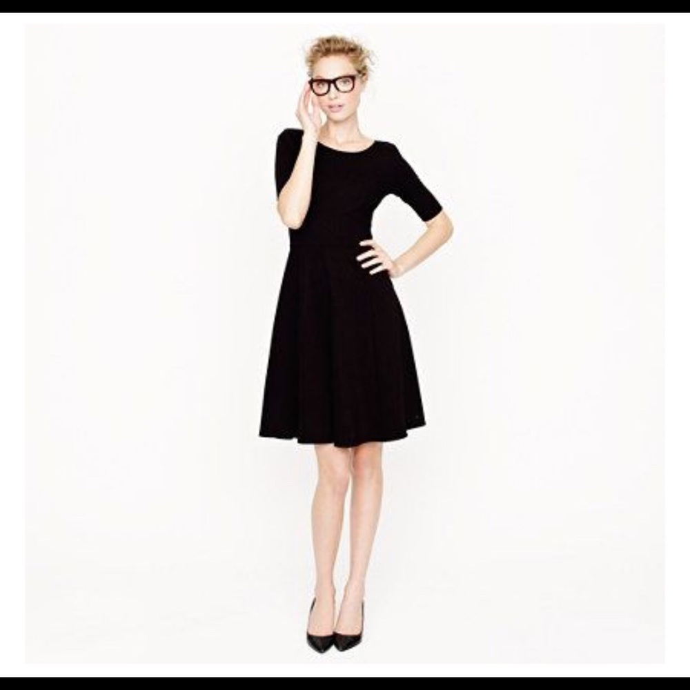 J. Crew Black Ponte Dress